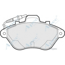 PAD649 APEC Комплект тормозных колодок, дисковый тормоз