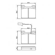 0 986 424 035 BOSCH Комплект тормозных колодок, дисковый тормоз