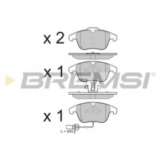 BP3348 BREMSI Комплект тормозных колодок, дисковый тормоз