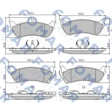 FO 922481 FOMAR ROULUNDS Комплект тормозных колодок, дисковый тормоз