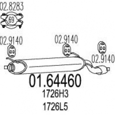 01.64460 MTS Глушитель выхлопных газов конечный