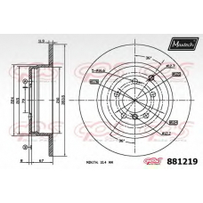 881219.6980 MAXTECH Тормозной диск