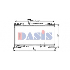 110034N AKS DASIS Радиатор, охлаждение двигателя