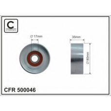 500046 CAFFARO Натяжной ролик, поликлиновой  ремень