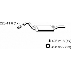 223072 ERNST Глушитель выхлопных газов конечный