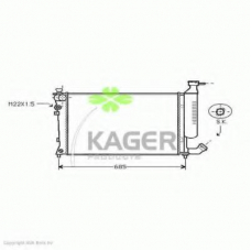 31-0195 KAGER Радиатор, охлаждение двигателя