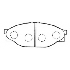 AKD-1227 ASVA Комплект тормозных колодок, дисковый тормоз