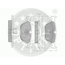10268 OPTIMAL Комплект тормозных колодок, дисковый тормоз