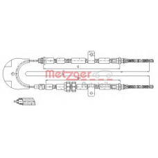 11.5444 METZGER Трос, стояночная тормозная система