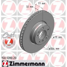 150.1280.20 ZIMMERMANN Тормозной диск