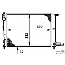 8MK 376 719-441 HELLA Радиатор, охлаждение двигателя