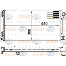 8MK 376 767-631 HELLA Радиатор, охлаждение двигателя