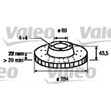 197045 VALEO Тормозной диск