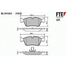 BL1612A2 FTE Комплект тормозных колодок, дисковый тормоз