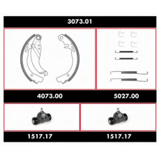 3073.01 WOKING Комплект тормозов, барабанный тормозной механизм