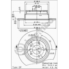 08.5569.21 BREMBO Тормозной диск