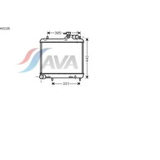 HY2125 AVA Радиатор, охлаждение двигателя
