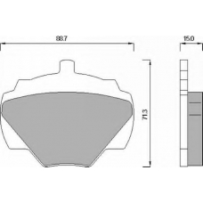 437781 ROULUNDS Комплект тормозных колодок, дисковый тормоз