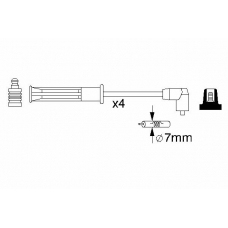 0 986 357 253 BOSCH Комплект проводов зажигания