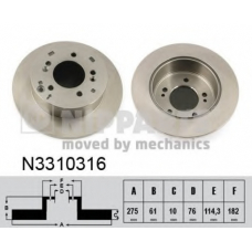 N3310316 NIPPARTS Тормозной диск