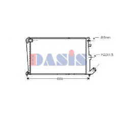 060180N AKS DASIS Радиатор, охлаждение двигателя