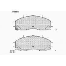 J3600313 NIPPARTS Комплект тормозных колодок, дисковый тормоз
