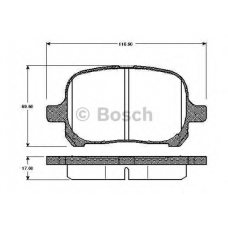 0 986 TB2 754 BOSCH Комплект тормозных колодок, дисковый тормоз