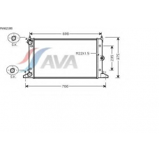 VWA2188 AVA Радиатор, охлаждение двигателя