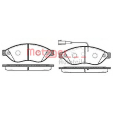 1237.12 METZGER Комплект тормозных колодок, дисковый тормоз