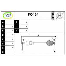 FO184 SERA Приводной вал