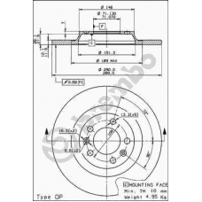 08.8682.10 BREMBO Тормозной диск