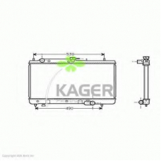 31-0713 KAGER Радиатор, охлаждение двигателя