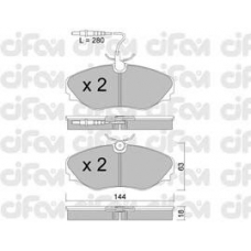 822-338-1 CIFAM Комплект тормозных колодок, дисковый тормоз