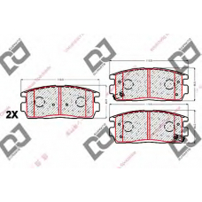 BP2063 DJ PARTS Комплект тормозных колодок, дисковый тормоз