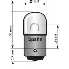 2525L SPAHN GLUHLAMPEN Лампа накаливания, фонарь указателя поворота; Ламп