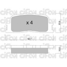 822-753-0 CIFAM Комплект тормозных колодок, дисковый тормоз