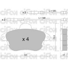 822-184-0 CIFAM Комплект тормозных колодок, дисковый тормоз