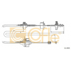 11.3035 COFLE Трос, управление сцеплением