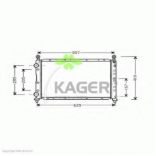 31-1690 KAGER Радиатор, охлаждение двигателя