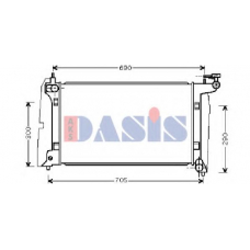 210041N AKS DASIS Радиатор, охлаждение двигателя