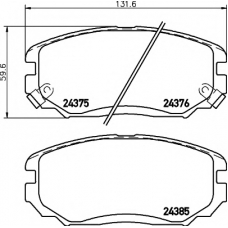 8DB 355 012-461 HELLA PAGID Комплект тормозных колодок, дисковый тормоз