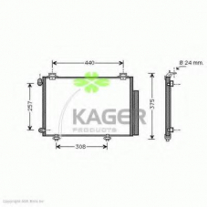 94-5352 KAGER Конденсатор, кондиционер