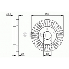 0 986 479 U72 BOSCH Тормозной диск