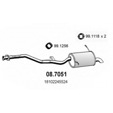 08.7051 ASSO Глушитель выхлопных газов конечный