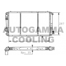 100173 AUTOGAMMA Радиатор, охлаждение двигателя