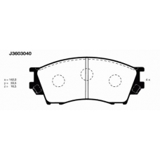J3603040 NIPPARTS Комплект тормозных колодок, дисковый тормоз