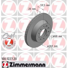 100.1227.20 ZIMMERMANN Тормозной диск