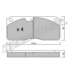 279.0 TRUSTING Комплект тормозных колодок, дисковый тормоз