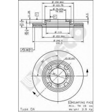 BS 8092 BRECO Тормозной диск