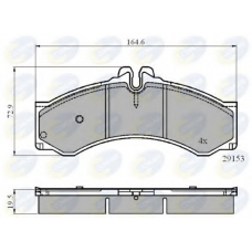 CBP0271 COMLINE Комплект тормозных колодок, дисковый тормоз